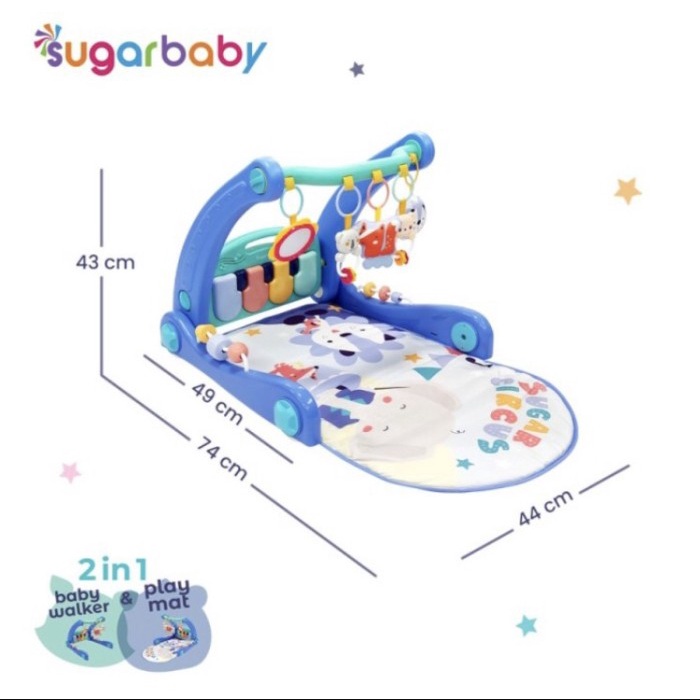 Sugarbaby 2in1 Baby Walker &amp; Playmat 0m+