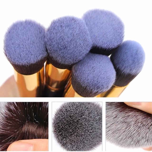 Make Up Brush 8 PCS - Black Gold