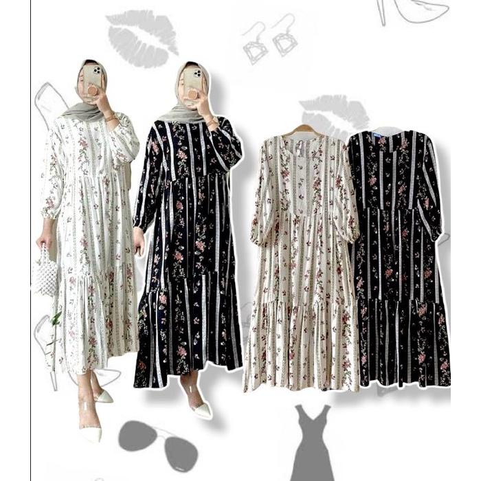 MIDI DRESS JUMBO / DANBO MIDI DRESS / GAMIS RAYON PREMIUM