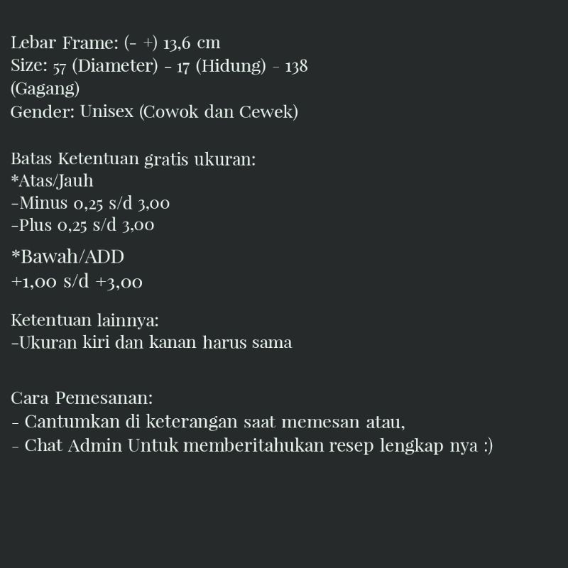 (7752)(SUPER)PAKET KACAMATA PROGRESIF (PLUS &amp; MINUS) KACAMATA BACA