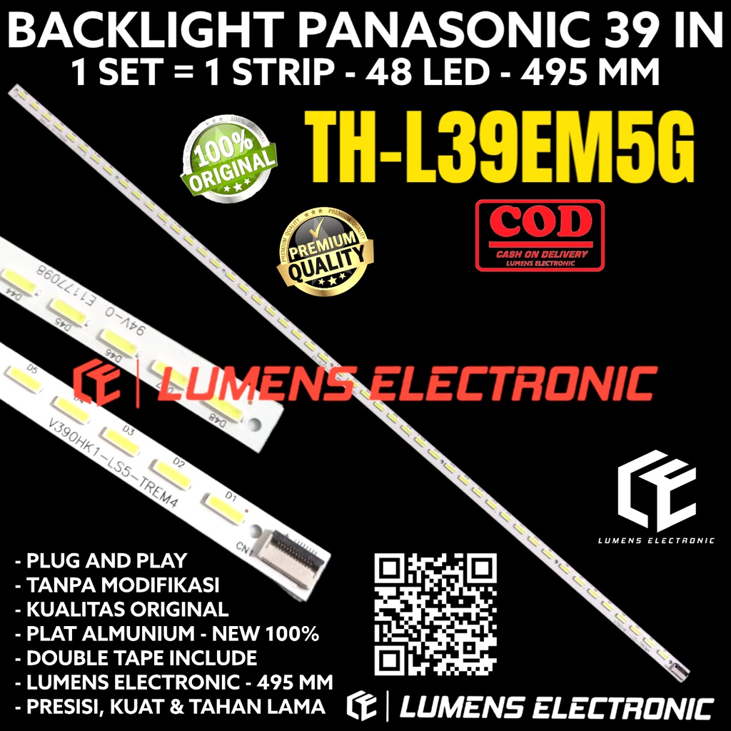 BACKLIGHT TV LED PANASONIC 39 INC TH-L39EM5G TH L39EM5G L39 EM 5 LAMPU BL LIDI SMD L39EM5 G L 39EM5G