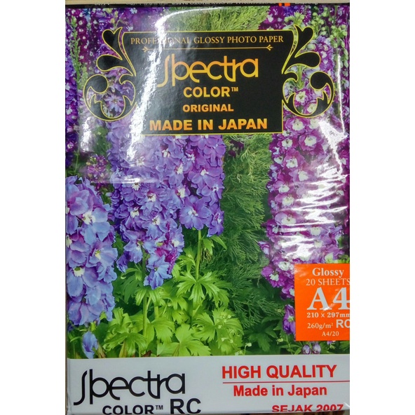 

(DISKON TERMURAH) Professional Glossy Photo Paper 260gsm A4 Spectra
