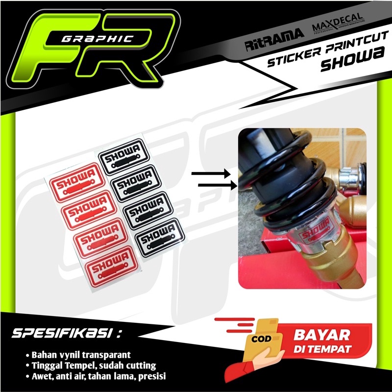 showa sticker shock bottom transparant shock tiger shock ninja shock grand