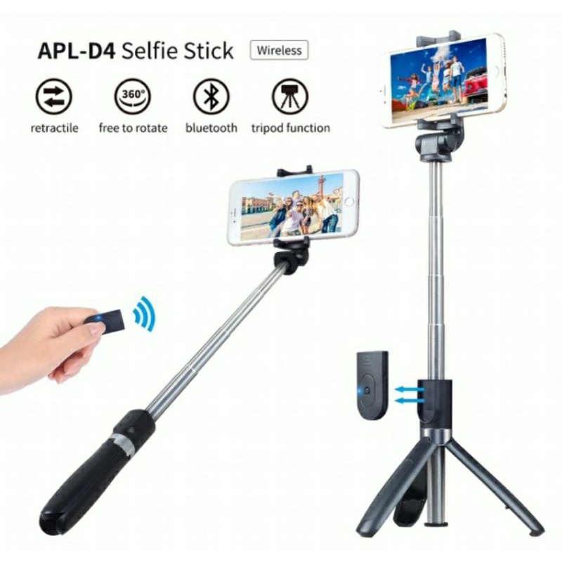 tongsis tripod bluetooth 3in1 tombol remot tomsis holder rotari angle putar alat selfie youtuber dan podcast