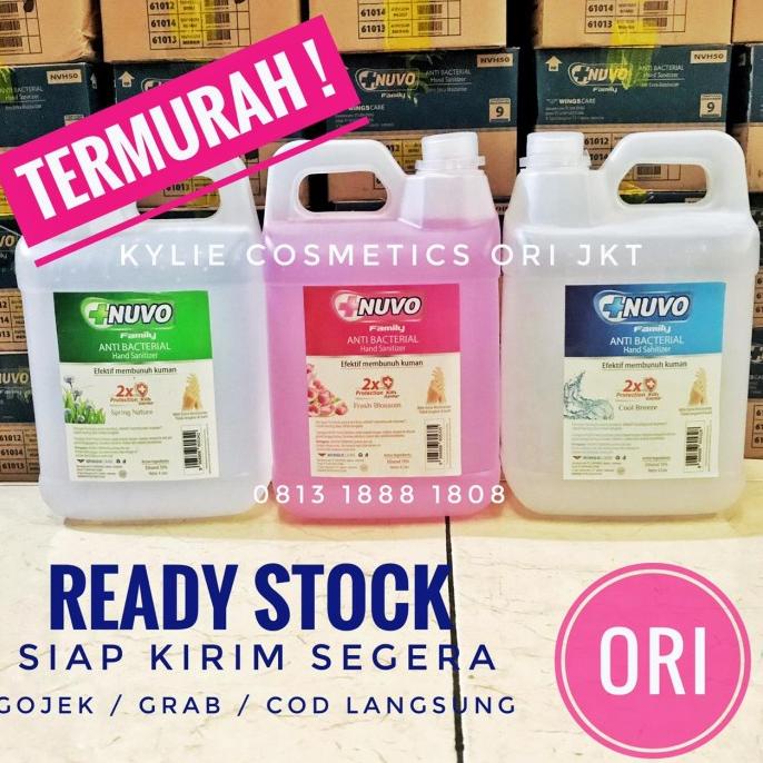PERAWATAN KAKI TANGAN NUVO HAND SANITIZER GEL JERIGEN 4 LITER 4L REFILL ORIGINAL ANTISEPTIC PENGIRIM