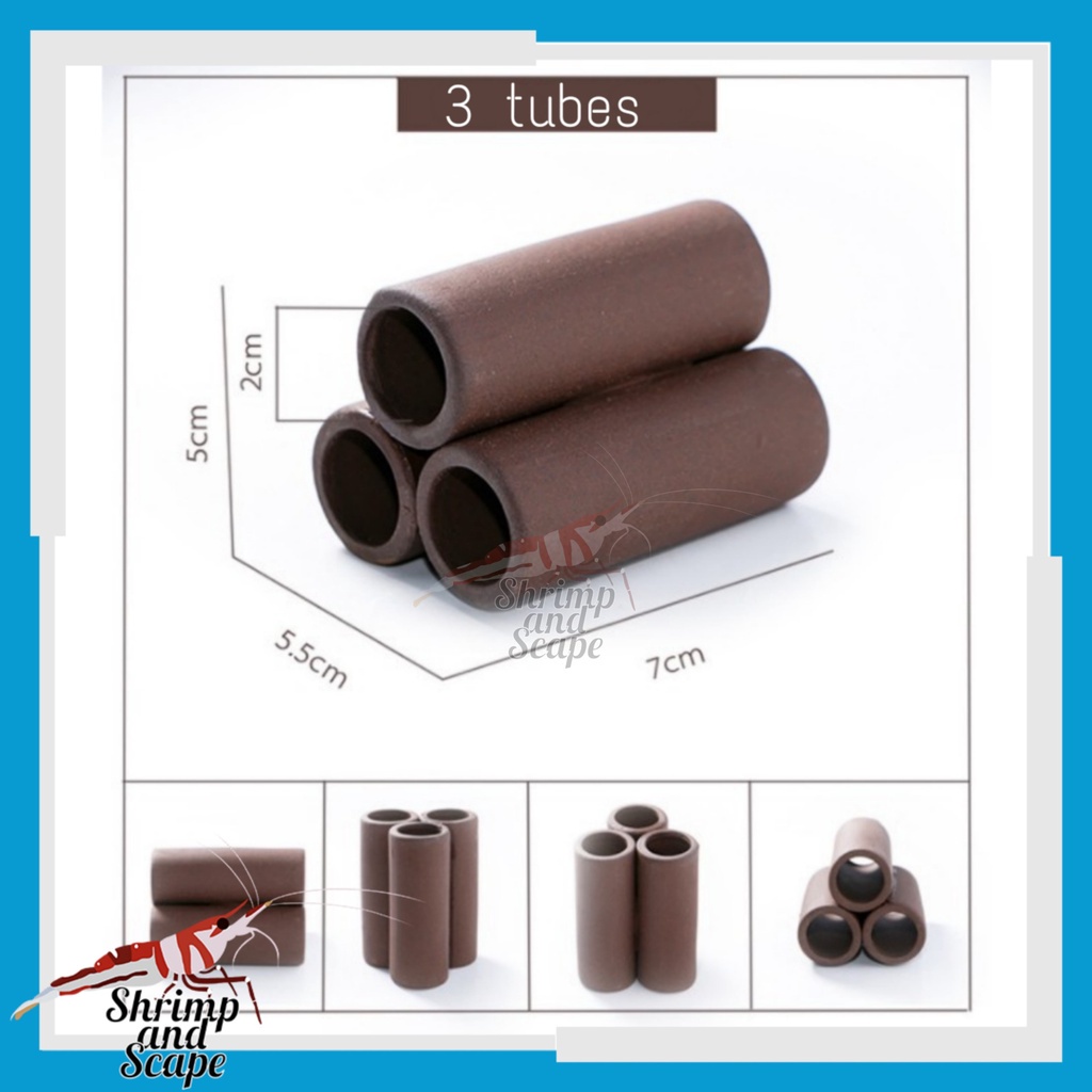 Shrimp Shelter Shrimp / Tempat Sembunyi Udang Hias Clay Keramik 3