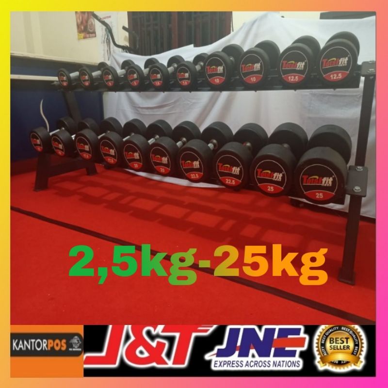 dumbell set+rak totalfitnes 2,5kg-25kg(original)dumbel set-rak dumbell-dumbell-barbell-rak dumbel