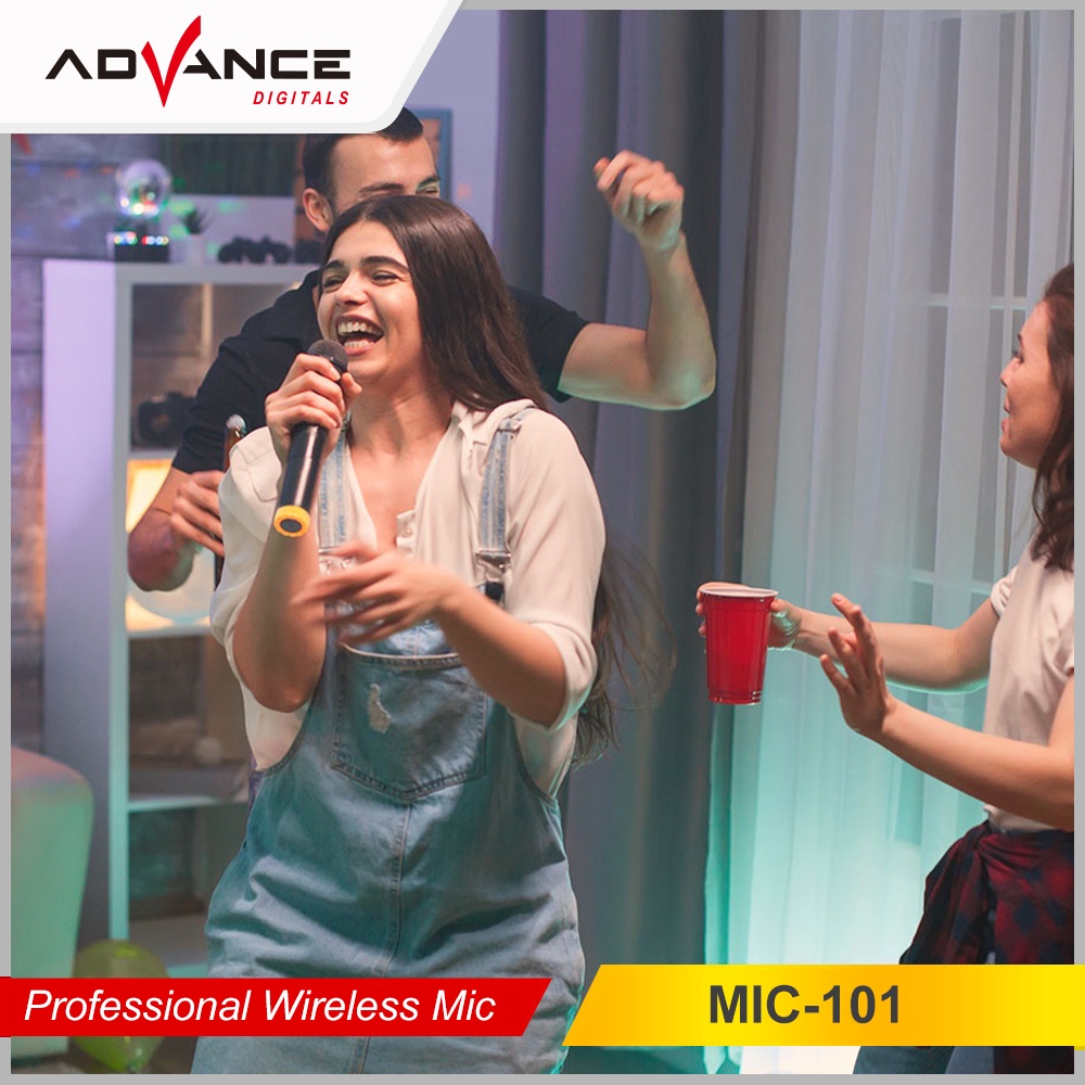 Advance Professional Wireless Microphone Single Mikropon MIC-101 Garansi 1 tahun