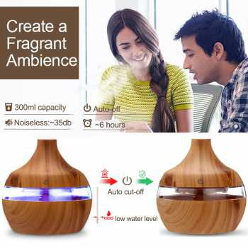 Taffware Ultrasonic Humidifier Aroma Essential Oil 300ml Humi