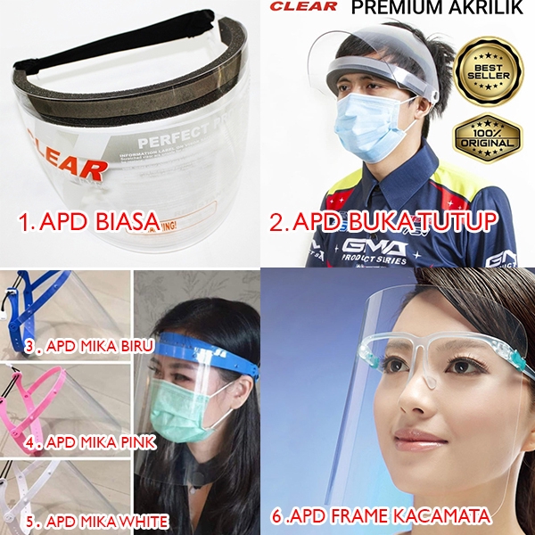 APD FACE SHIELD BAHAN IMPORT ANTI PECAH