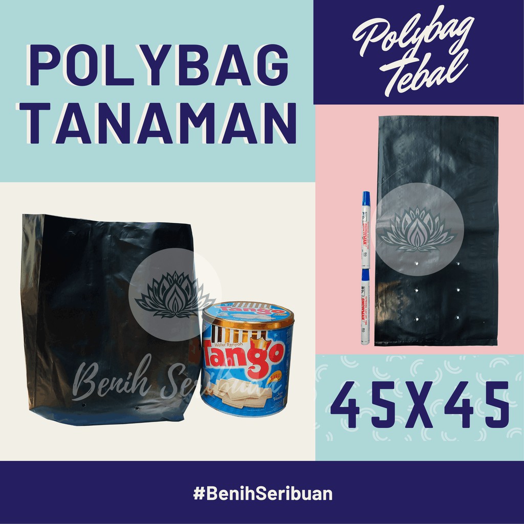 Polybag Tanaman 45x45 Plastik Polibag Tebal Awet Besar Polibek 45 x 45 Pot Benih Bibit Bunga Sayuran