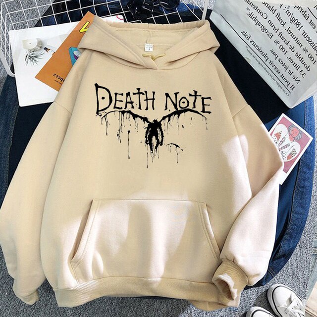 Sweater Hoodie Anime DEATH NOTE BAT Jumper Pria Wanita Bahan Fleece Ukuran S M L XL XXL XXXL