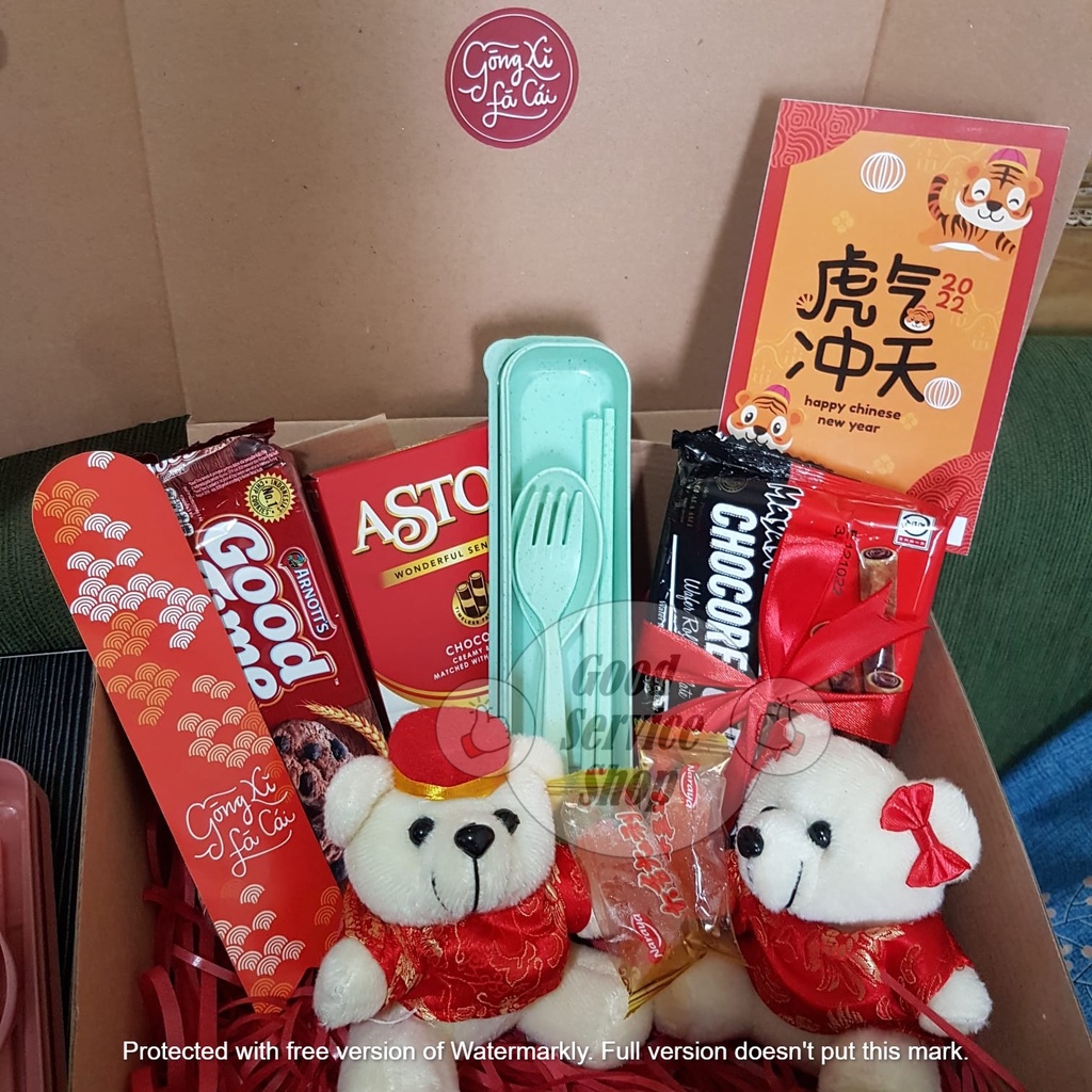 

Paket Hampers Imlek Tahun Baru China Xin Nian Sincia Ready Siap Kirim Parcel Snack Gift Box Plus Boneka Plus Kartu Ucapan