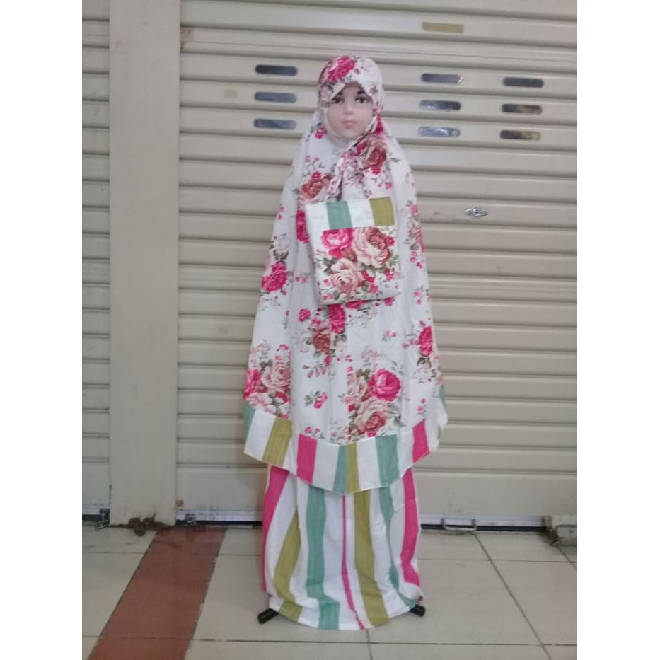 Mukena katun Jepang couple pink RH