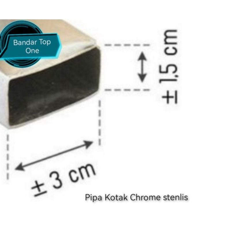 PIPA KOTAK UKURAN 2 Meter