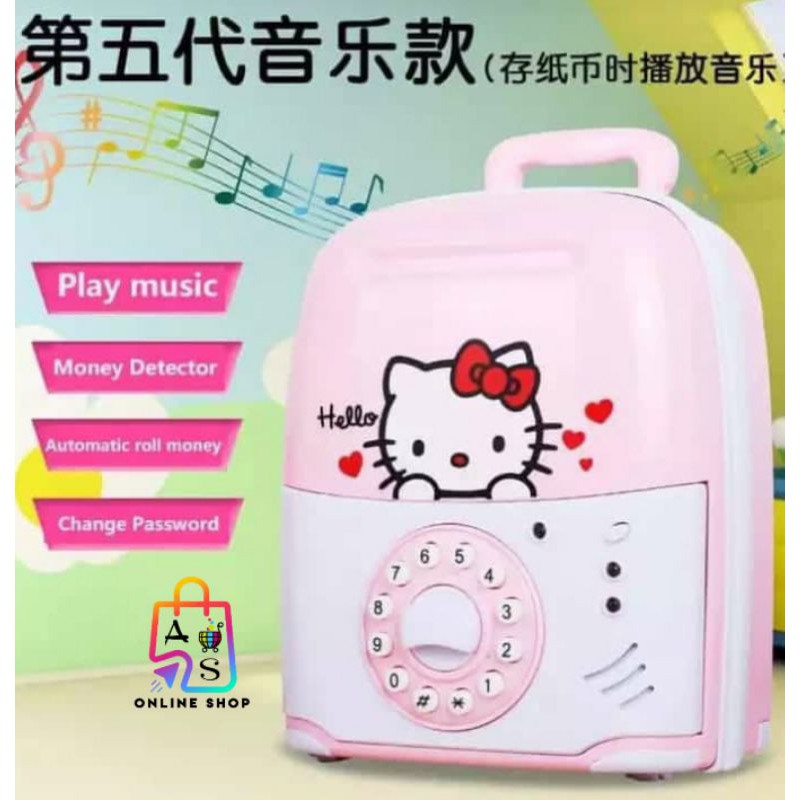 SAVING BOX / CELENGAN BRANKAS MODEL KOPER, ADA MUSIK DAN LAMPU