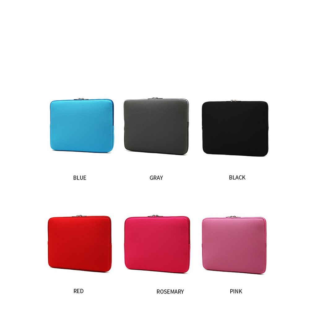 Sleeve Pouch Sarung Tas Bag Case Ipad Tab Tablet Macbook Air Pro Laptop Asus Acer Lenovo HP Huawei 11 12 13 14 15 16 17 inch Motif Gambar Polos Warna Hitam Abu Pink Lucu Cute Murah Korean Model