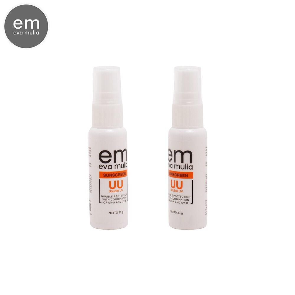 SUNSCREEN DOUBLE UV UU 30gr EVA MULIA