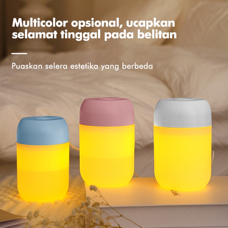 300ml Air Aroma Mini Humidifier / Aromatherapy Purifier Diffuser/Portable Pelembab / Penjernih Udara Free 1 Oil Essential-2