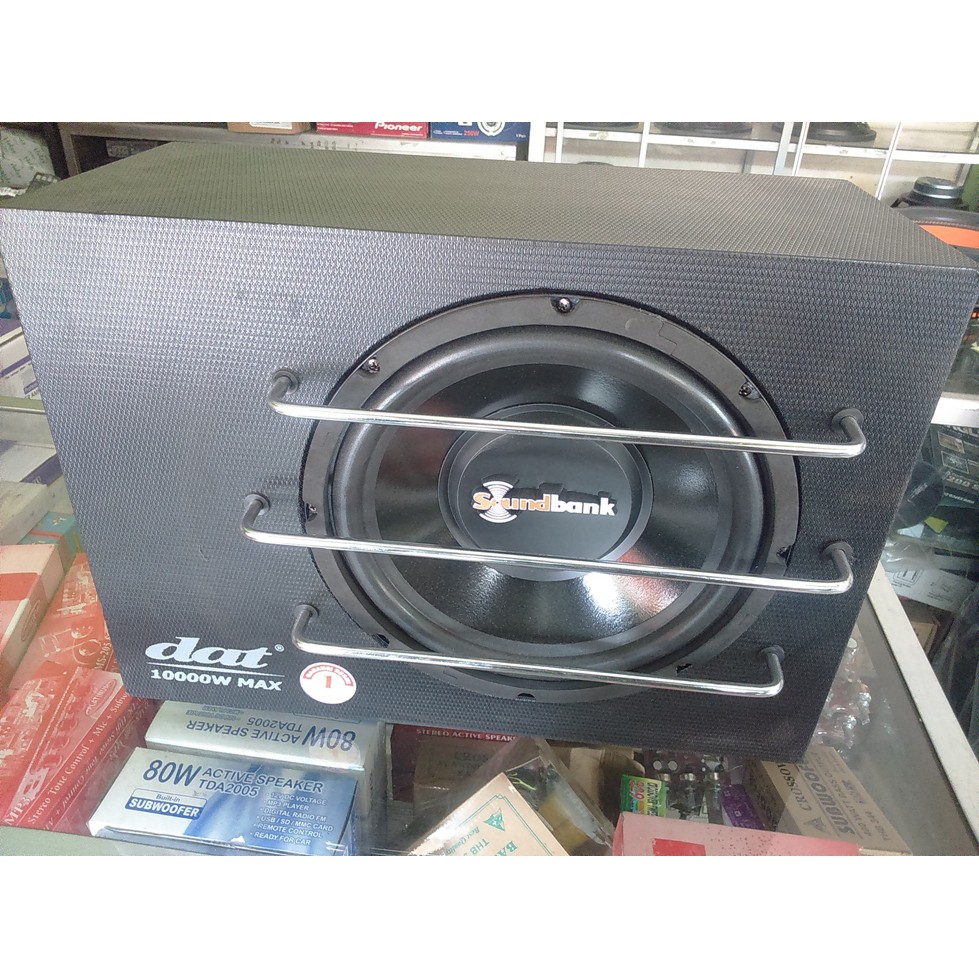 SUBWOOFER MOBIL AKTIF DAT 10 inch soundbank SUPER BASS