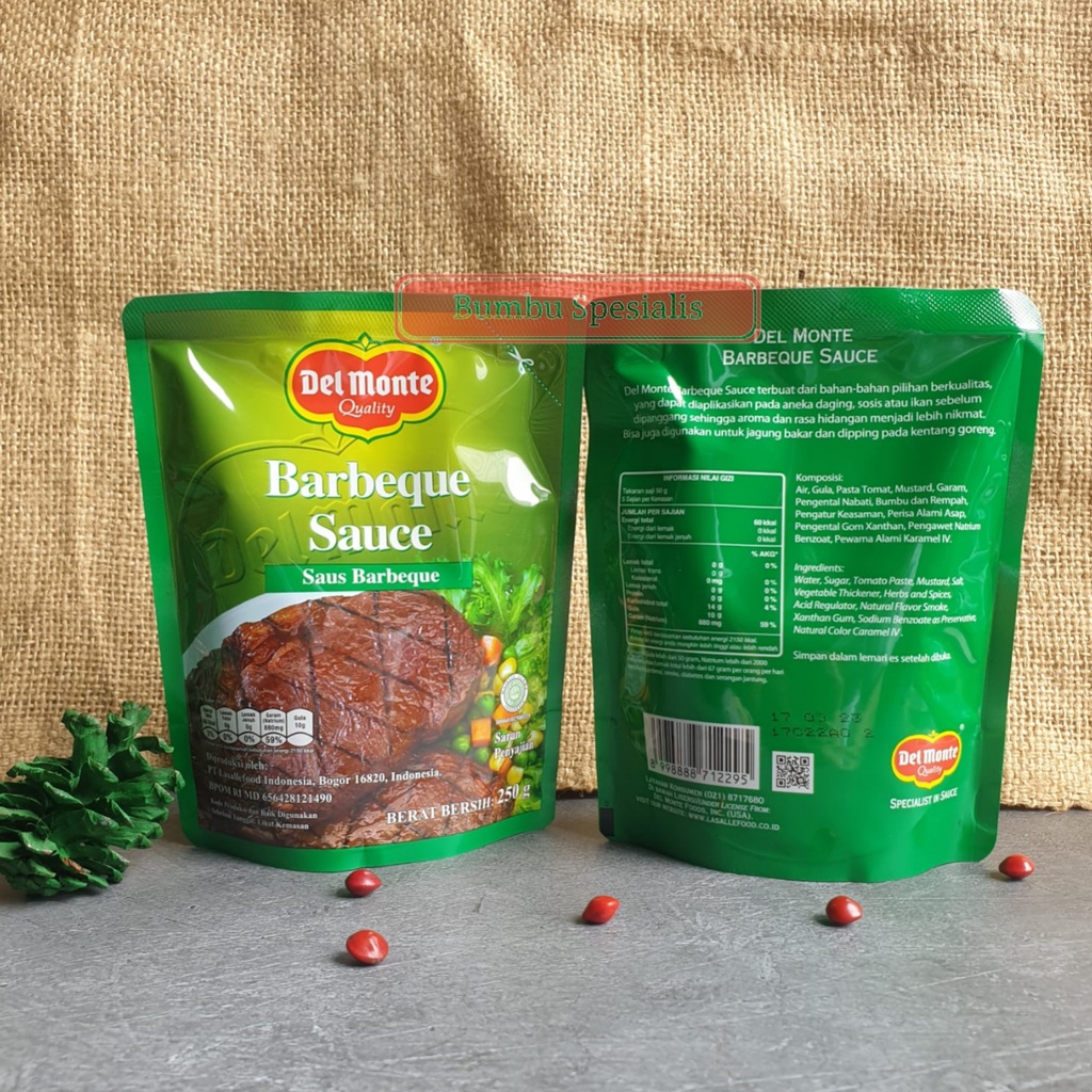 Delmonte Barbeque Sauce / Del Monte BBQ Saus Pouch / BBQ 250gr