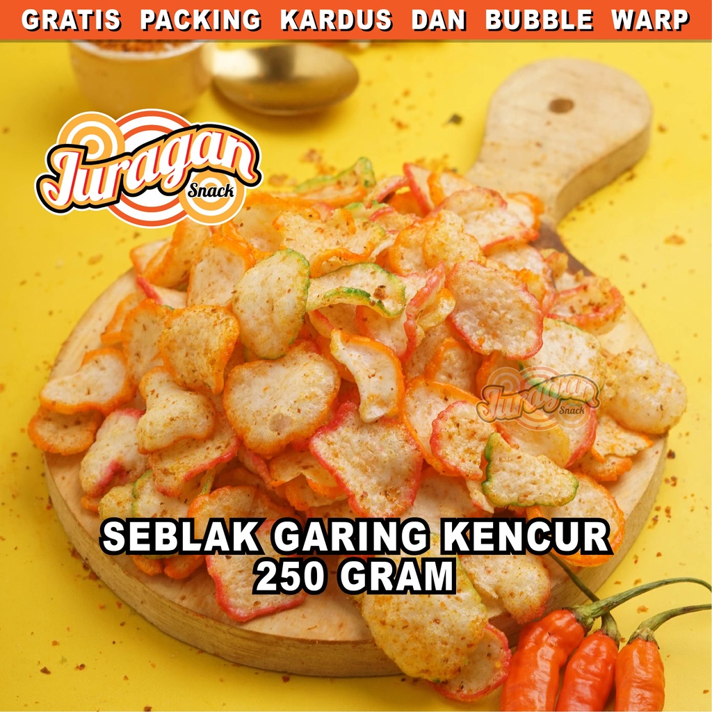 

KERUPUK SEBLAK KERING CIKUR PEDAS 250 gram snack kiloan makanan ringan jajanan cemilan camilan pedas asin gurih murah