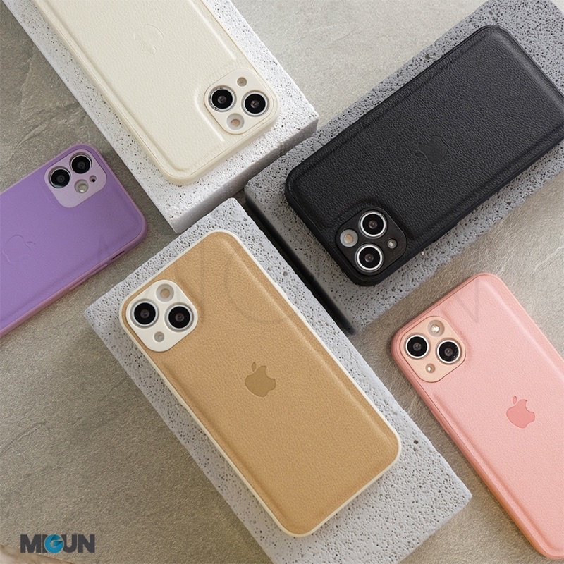 (2) Square Edge Leather Case - Softcase For iPhone 12 13 11 MINI PRO PROMAX 7 8 SE2020 7+ 8+ X XS XR XSMAX