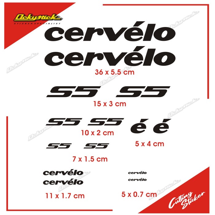 Produk Cutting Sticker Cervelo S5 Stiker Sepeda Hemat