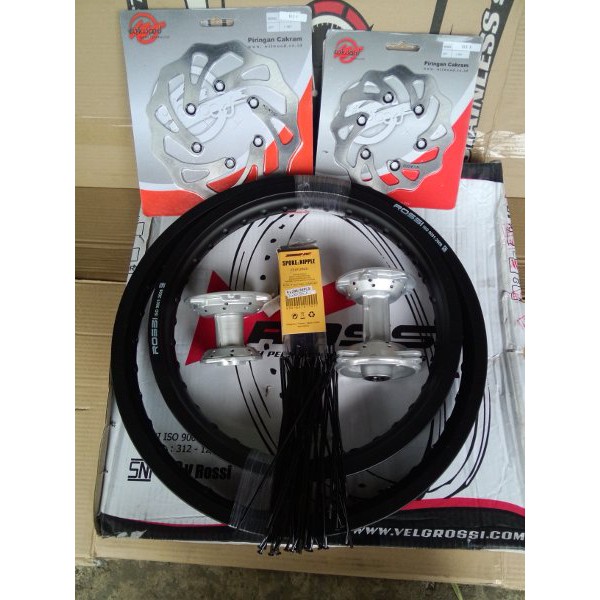 BRILIANT Velg set Kawasaki Klx150 Rossi Ring 16.19 hole28 dan hole36 plus tromol plus jarijari