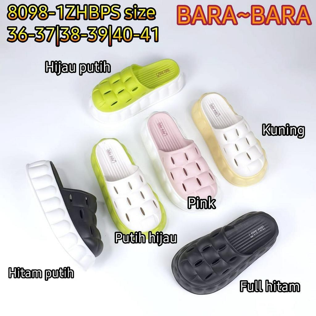 BARA BARA ORIGINAL jelly sandal karet wedges empuk murah selop import sendal wanita 8098-1ZHBPS