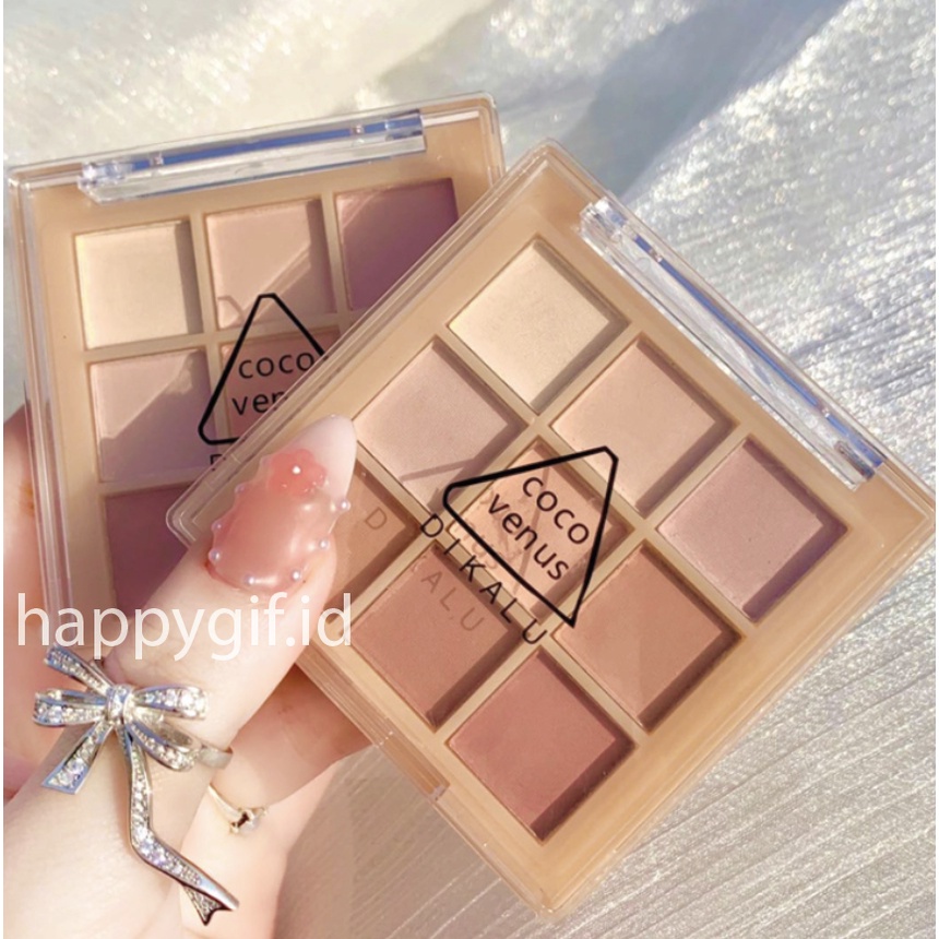 DIKALU NUDE Matte Korean Eyeshadow Palette 9 Warna Matte Smokey Pigmented  Berfungsi Menciptakan Efek Riasan Yang Berkilau Pada Mata XX036 XX037