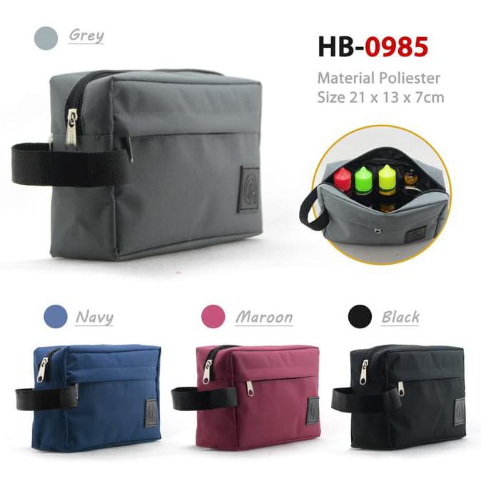 TAS VAPE VAPOR BAG VAPORBAG HANDBAG VAPE POUCH BAG VAPING TAS LIQUID - Navy TERJAMIN