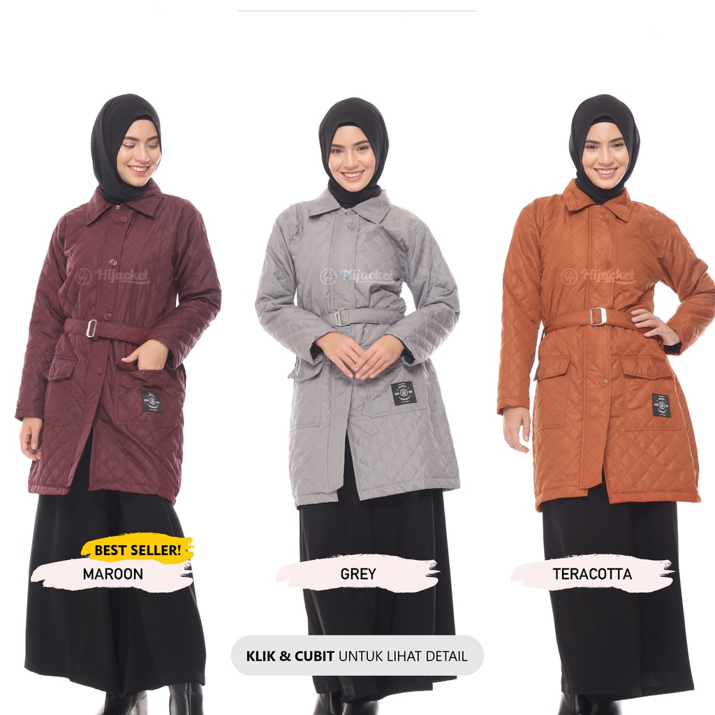 Hijacket Agnesia - Jaket Umroh Wanita Muslimah - Hijaber Musim Dinging Panjang Syari Adem