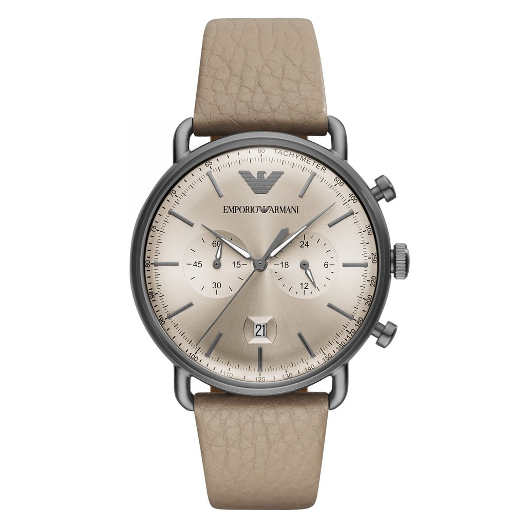 Emporio Armani Aviator Gun Metal Watch - AR11107 - Jam Tangan Pria