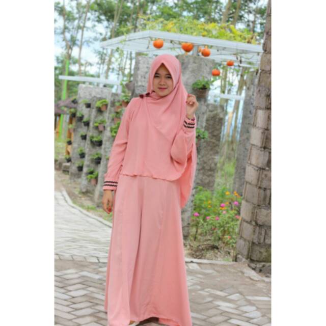 Gamis Manisqu Salem By Adzkia Hijab Syari
