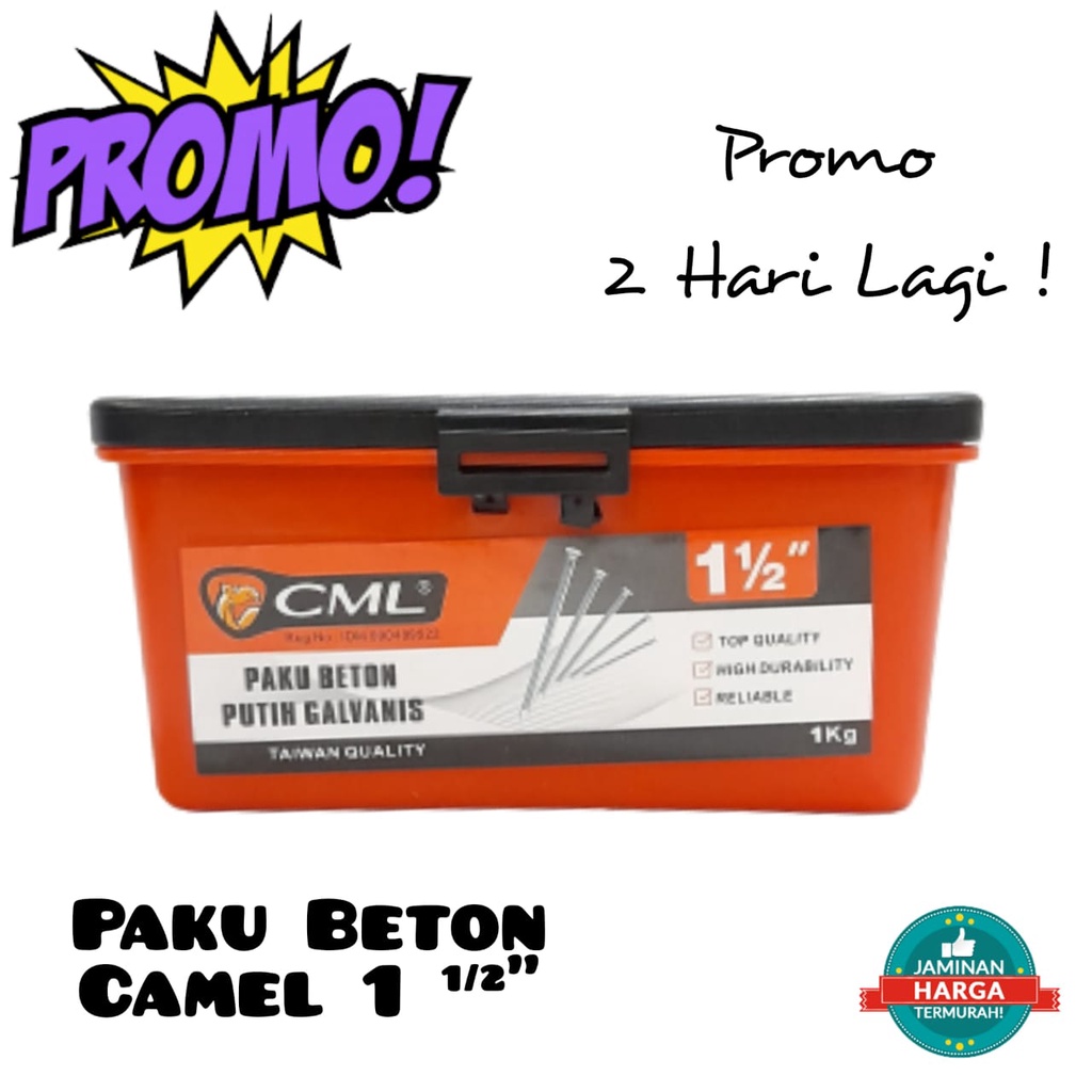 Paku Beton 1 1/2" Camel Paku Beton Putih 4cm Camel Paku beton Camel
