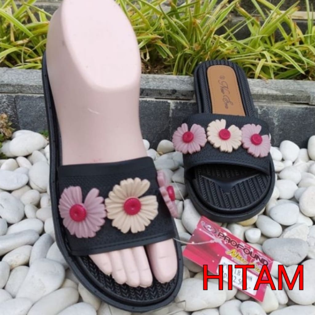 gof NEW ERA LB 12008 SANDAL SELOP KARET Sandal Wanita Slip On Terbaru Santai Sandal Slippers/Flippers Wanita Selop