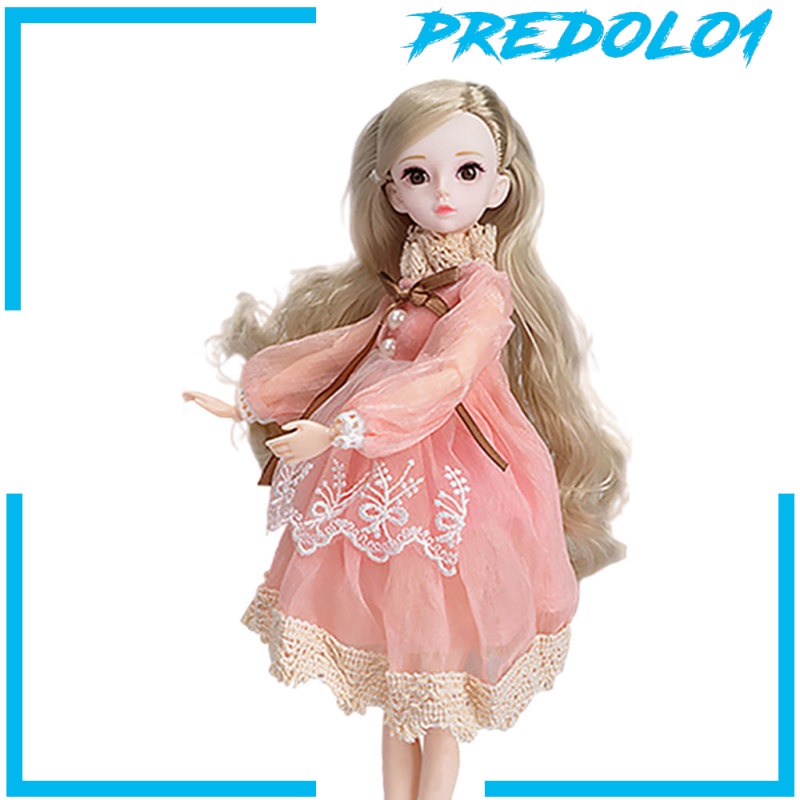 [PREDOLO1] Lovely 30cm Doll Toys Movable Joints with Full Set Clothes Girls Toys