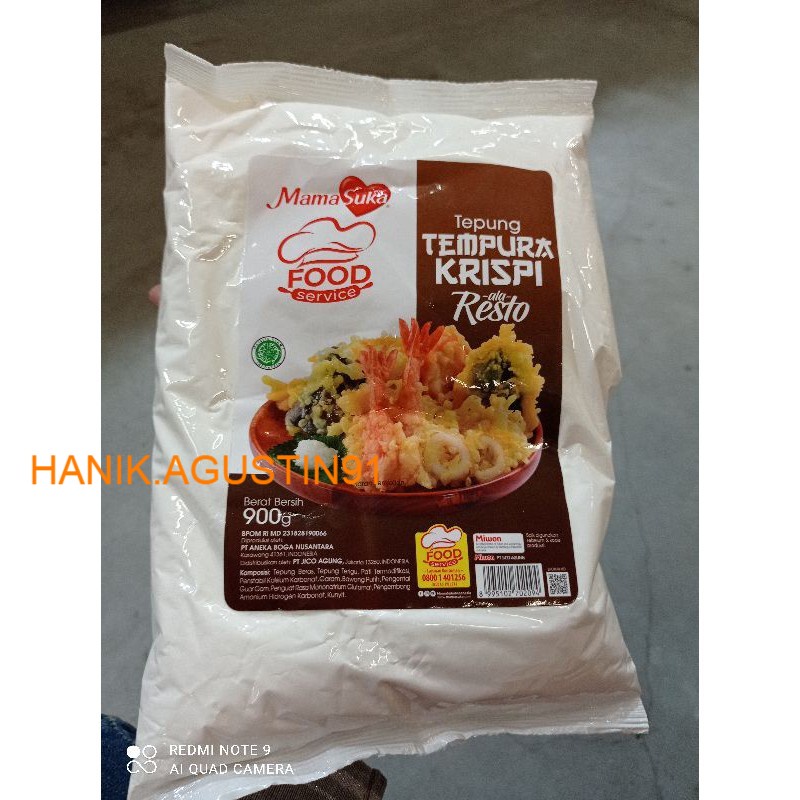 

MamaSuka Tepung Tempura Krispi ala Resto 900 g Food Service SS91
