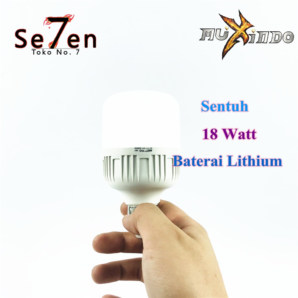 Lampu Emergency Led 18 Watt Sentuh Baterai Lithium