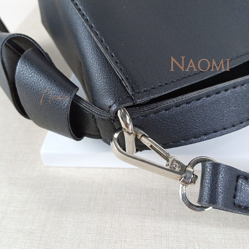 NAOMI - Theodora Sling Bag Import -  Tas Branded - Fashion Bag Wanita Black - Shoulder Bag - Sling Bag Premium Fashion - Tas Wanita - Tas Naomi - Naomi Bag