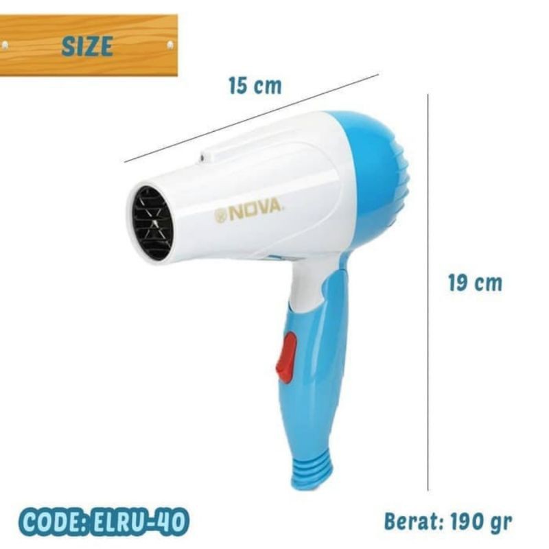 PENGERING RAMBUT NOVA NOVA FOLDABLE HAIR DRYER BAGUS MURAH