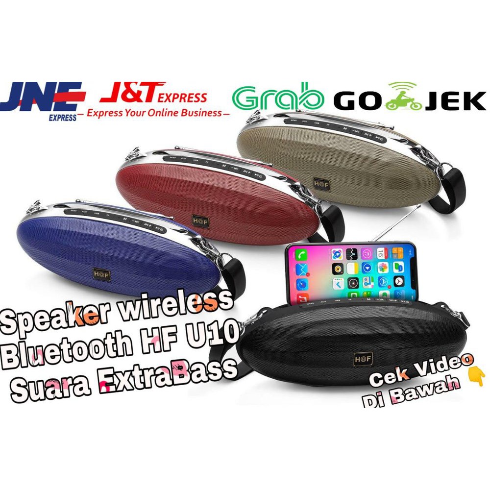 Speaker bluetooth portable HF U10 bonus tali gantung radio best seller NEW