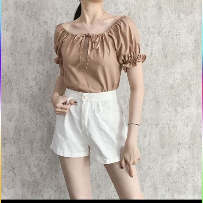 COD BLOUSE NINA ATASAN WANITA SIMPEL BAHAN RAYON TWILL PREMIUM SIZE S M L XL XXL