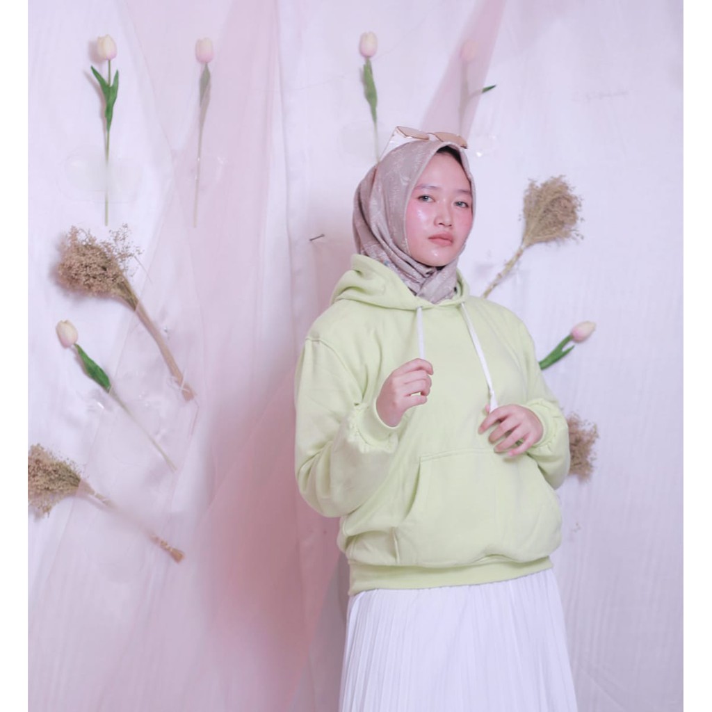 Natural Hoodie BASIC || SWEATER POLOS PRIA DAN WANITA-HIJAW MINT