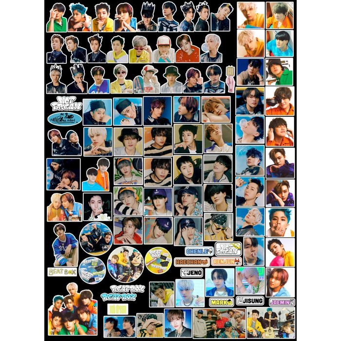 100pcs / set Stiker KPOP NCT DREAM BEAT Untuk Dekorasi Album Foto / Scrapbook DIY