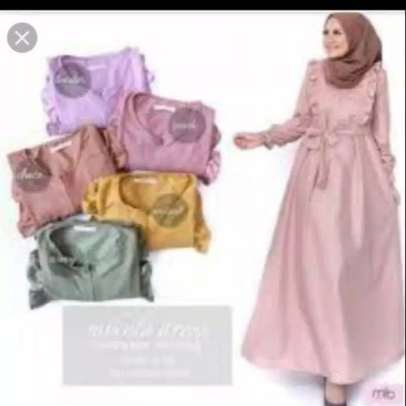 Mikela dress fashion muslim remaja wanita