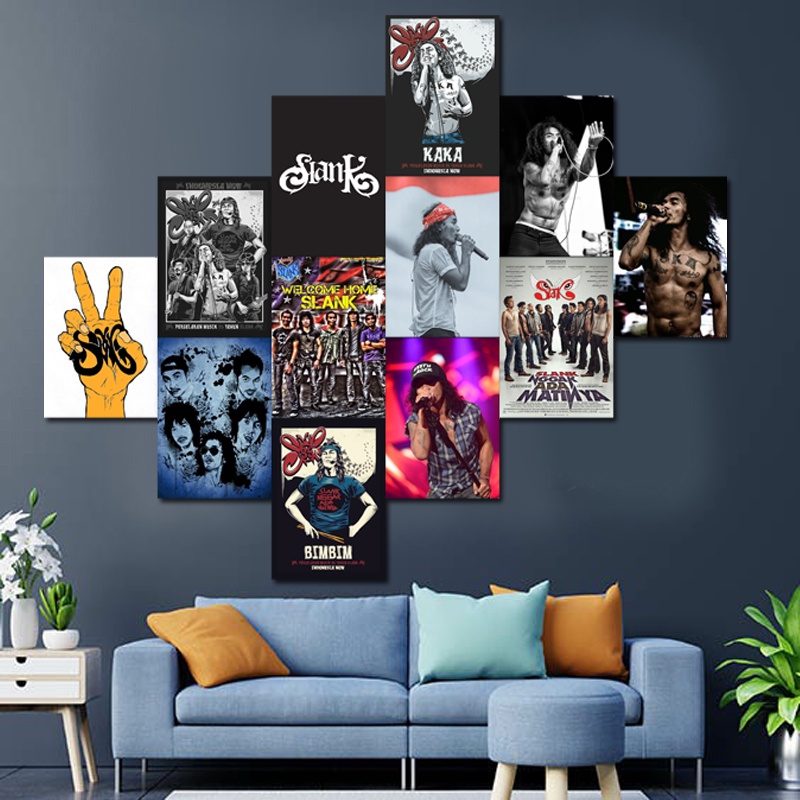 Poster Dinding Aesthetic Ukuran A6 A5 A4 Slank Band Aesthetic Murah 16 pcs | SC86 | Poster Murah - P