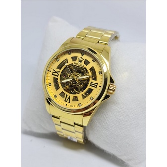 TERLARIS  Jam Tangan Fashion Pria ROLEX Rantai Automatic Free Box Ori ( BISA COD ) A11
