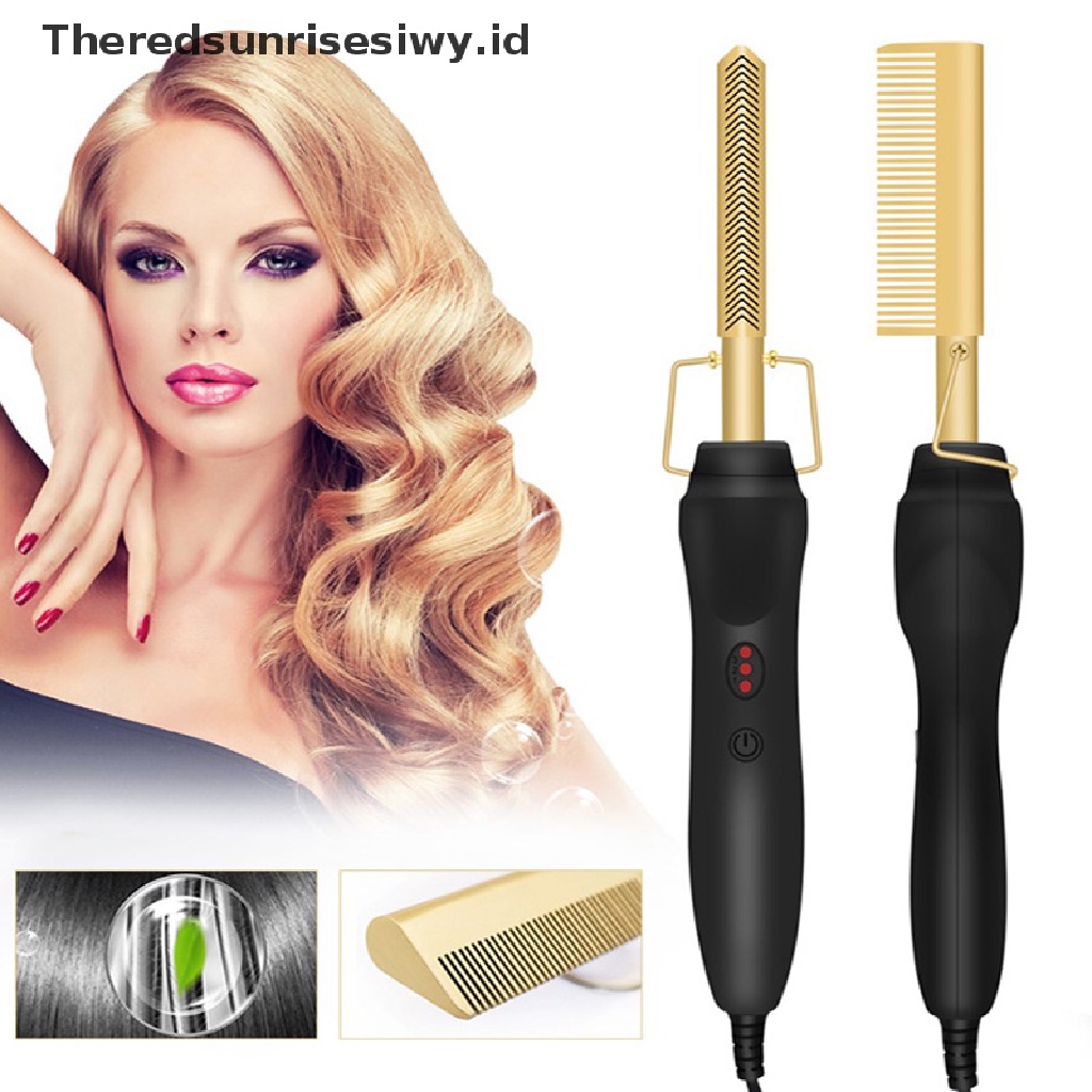 (Theredsunrisesiwy.Id) Catokan Pelurus / Pengeriting Rambut Elektrik 2 In 1